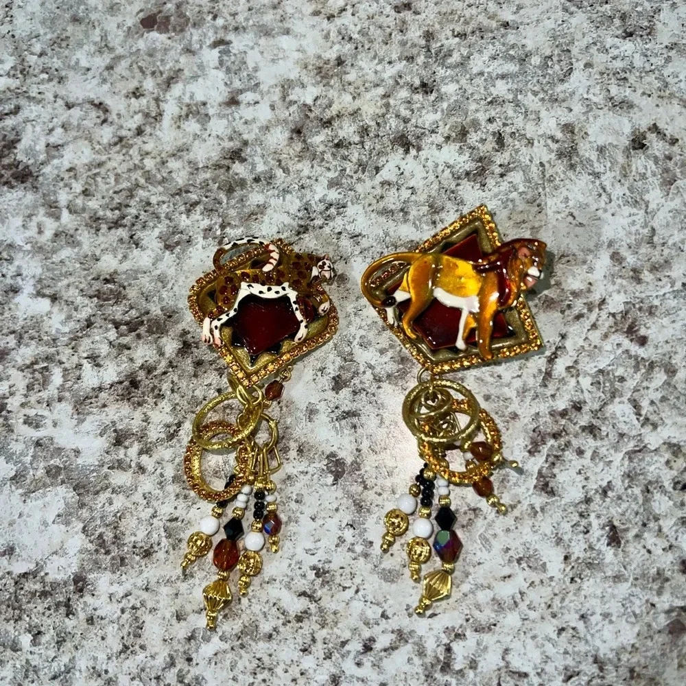 Lunch At The Ritz Earrings “READ DESCRIPTION” - Picture 4 of 7